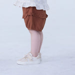 Ankle-Tied Linen Shorts For Baby Girl Image