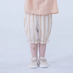 Ankle-Tied Linen Shorts For Baby Girl Image