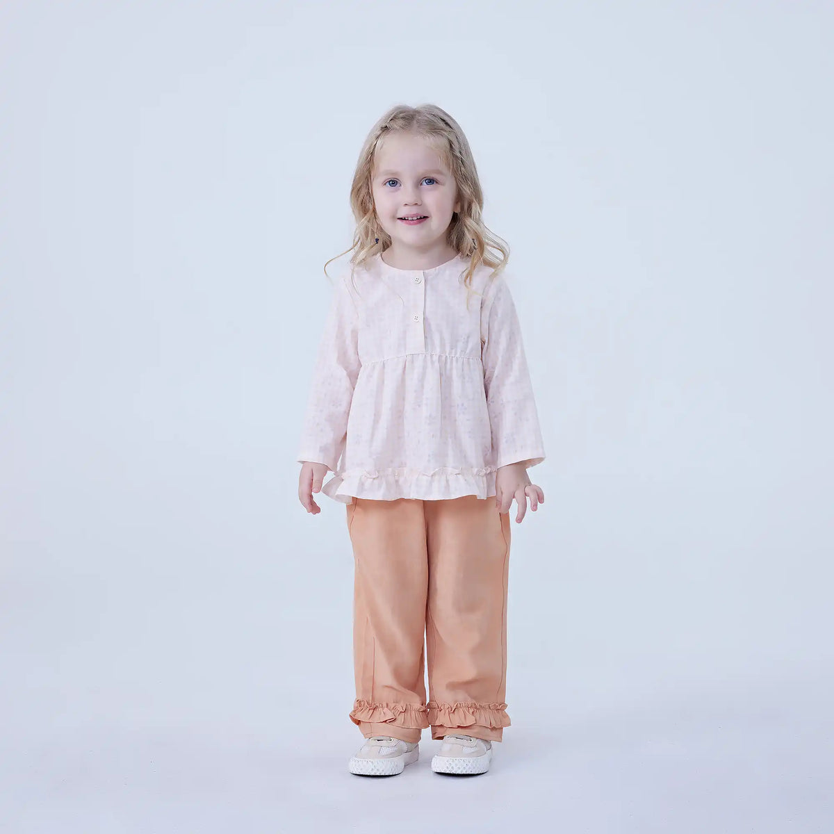 Wide-Leg Linen Pants For Baby Girl Image