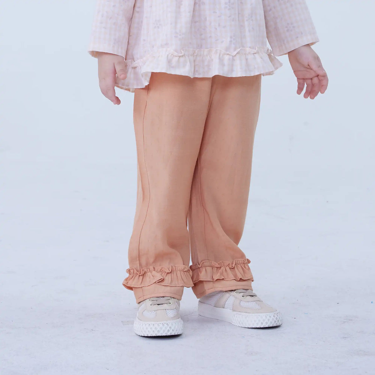 Wide-Leg Linen Pants For Baby Girl Image