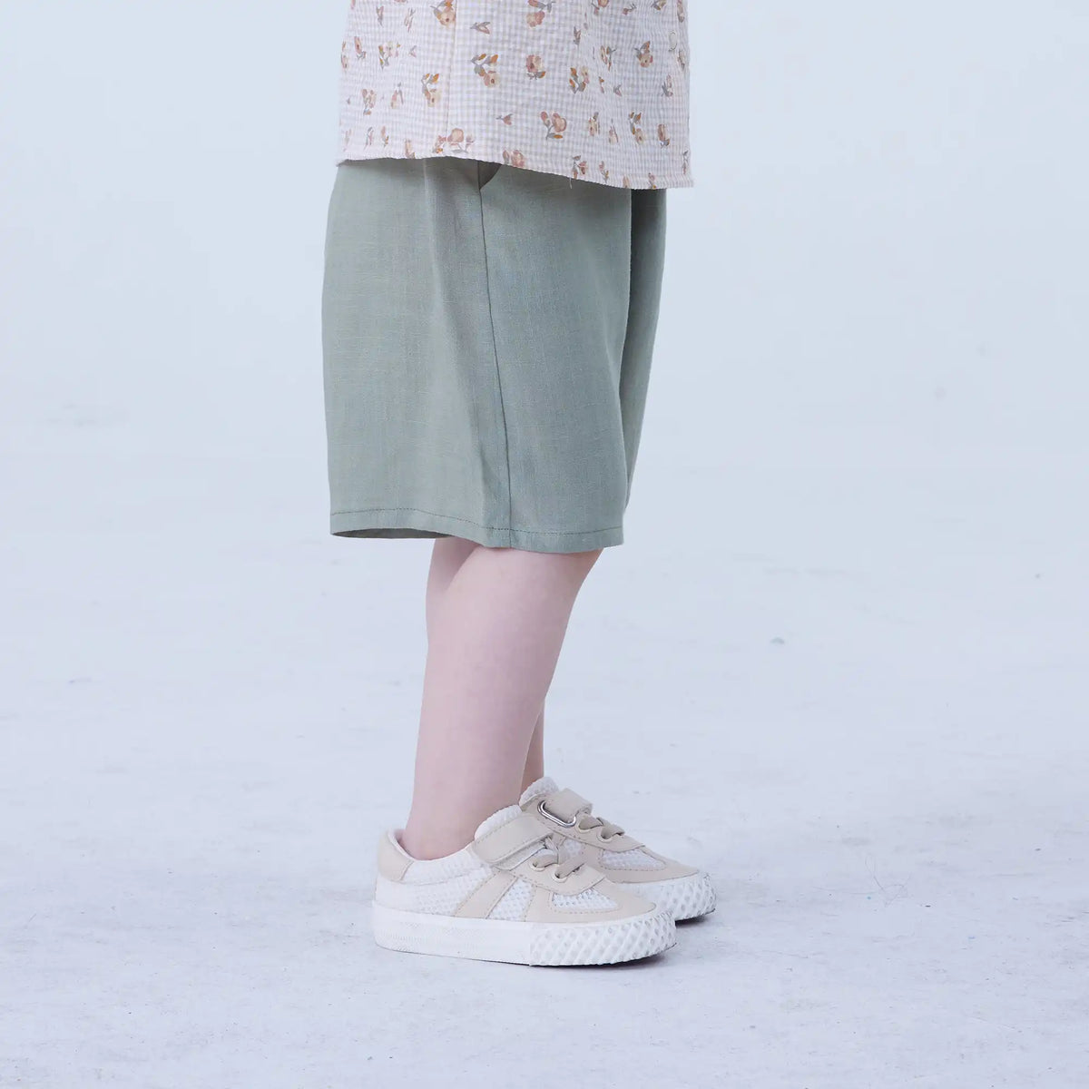 Baggy Linen Shorts For Baby Girl Image