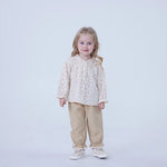 Ankle-Tied Linen Pants For Baby Girl Image