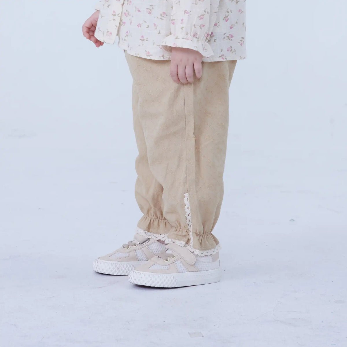 Ankle-Tied Linen Pants For Baby Girl Image