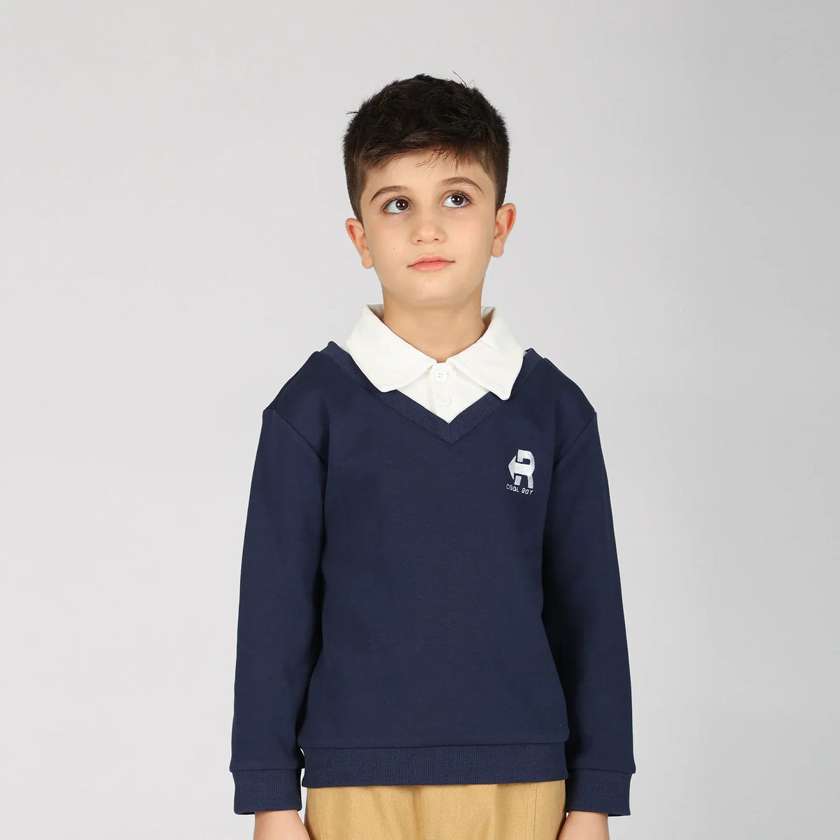 Navy Polo Shirt for Boys Image