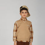 Khaki Waistcoat for Boys Image