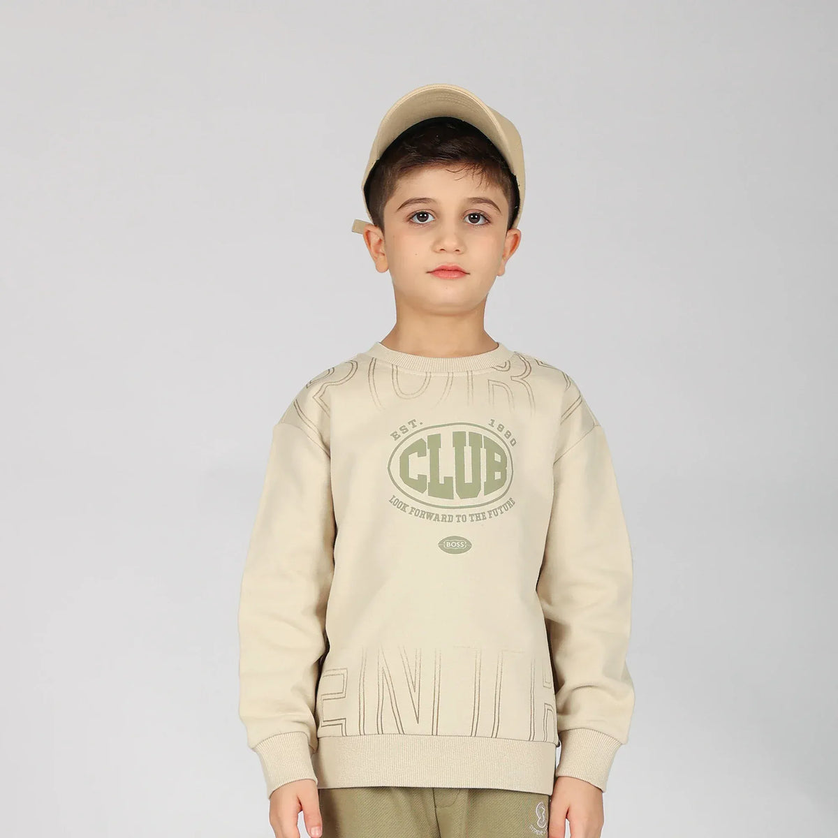 Beige Pullover for Boys Image