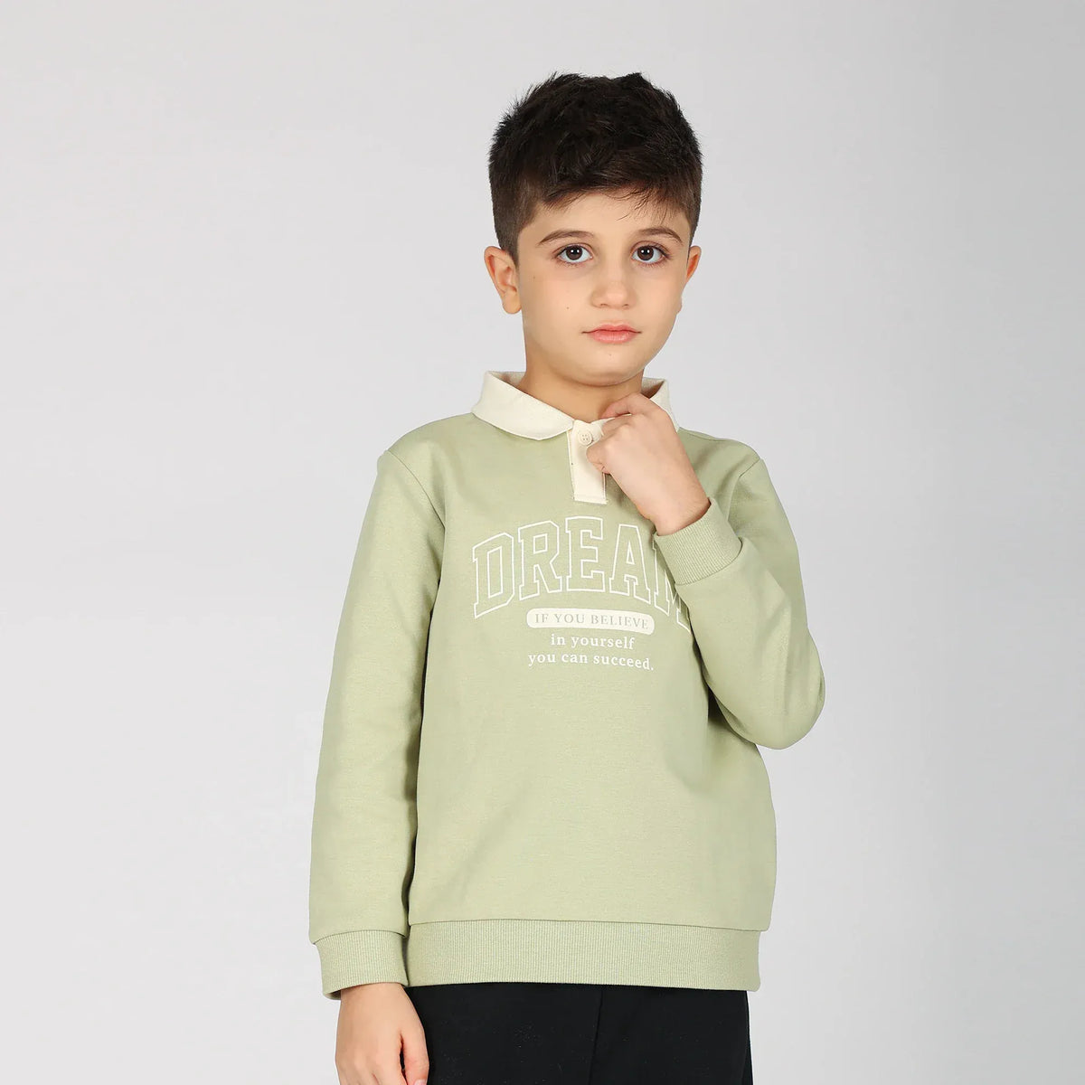 Green Polo Shirt for Boys Image