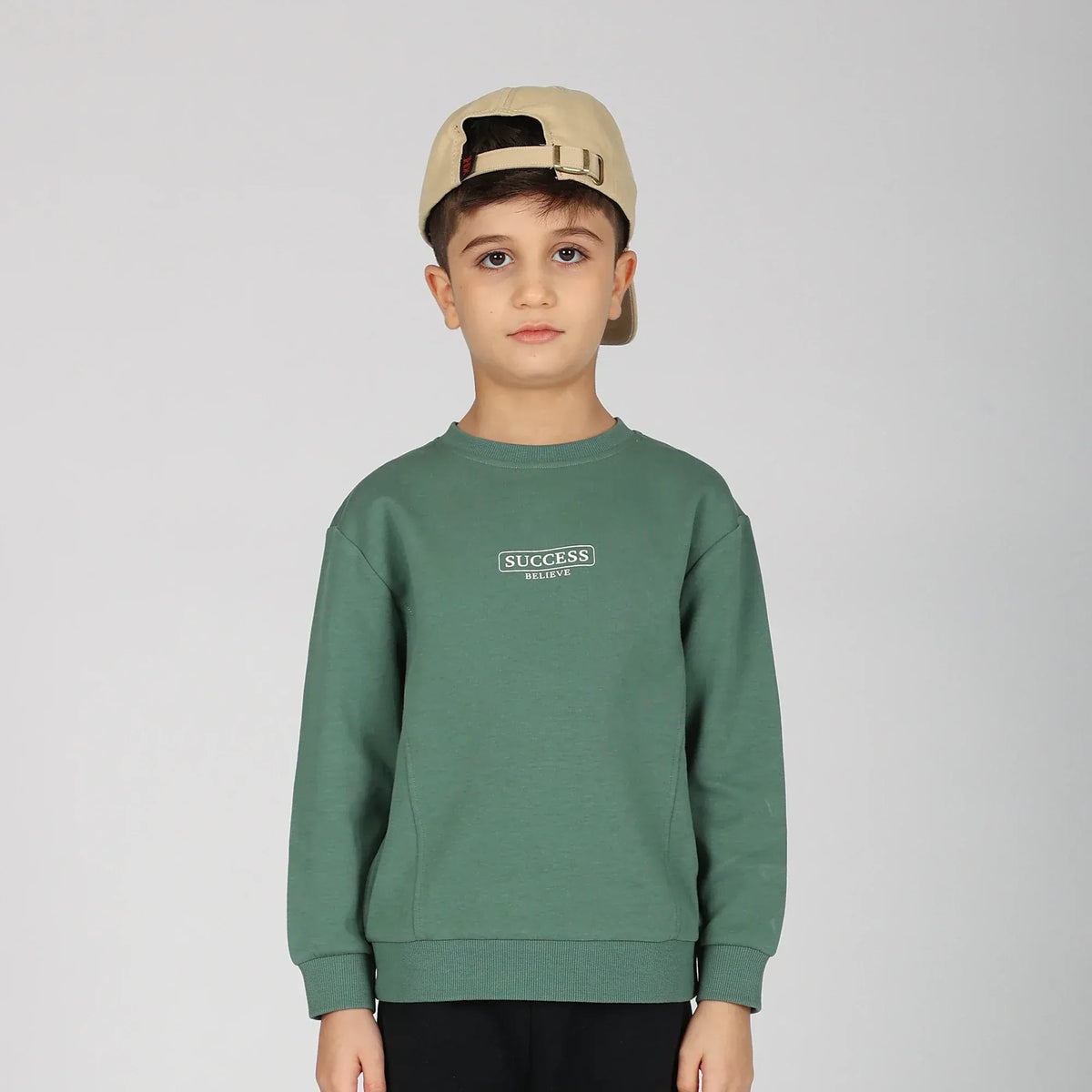 100 | 3Y Dark Green 100 | 3Y,40.8,72,33.3,- Pullover for Boys Image