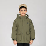 100 | 3Y Army Green 100 | 3Y,46,83.4,35.6,- Jacket for Boys Image