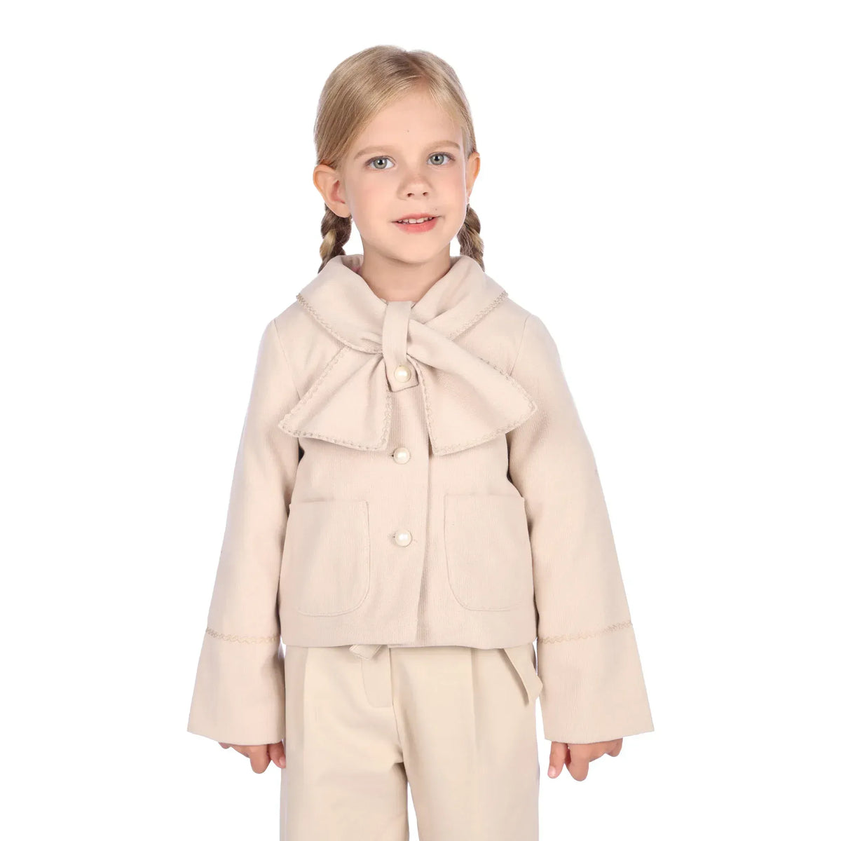 Beige Jacket for Girls Image
