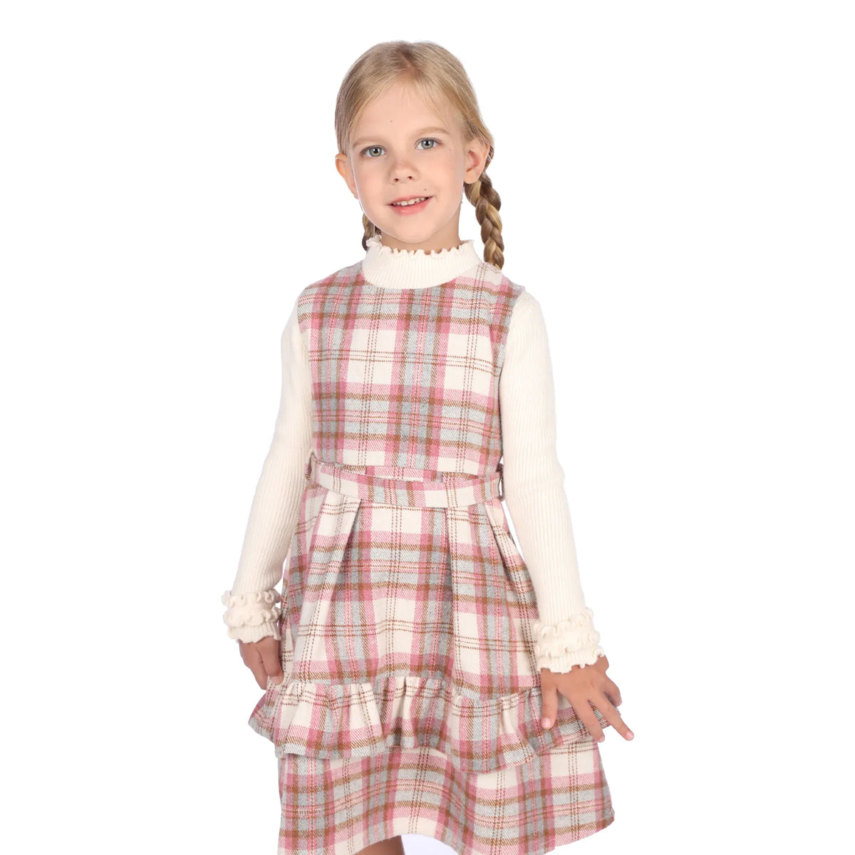 100 | 3Y Rose Pink 100 | 3Y,57,58,-,57 Dress for Girls Image