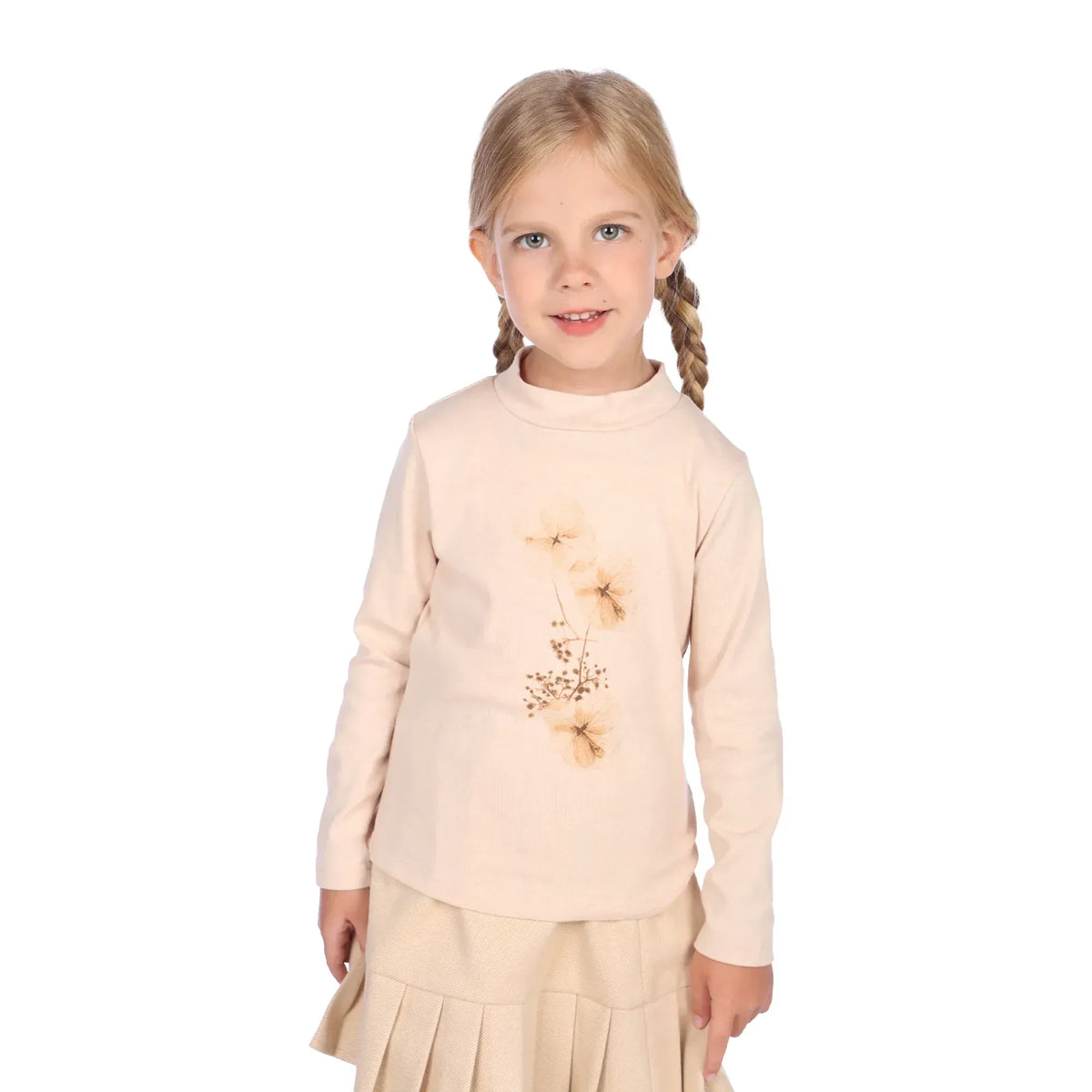 100 | 3Y Beige 100 | 3Y,37,57,33.5,- T.Shirt for Girls Image