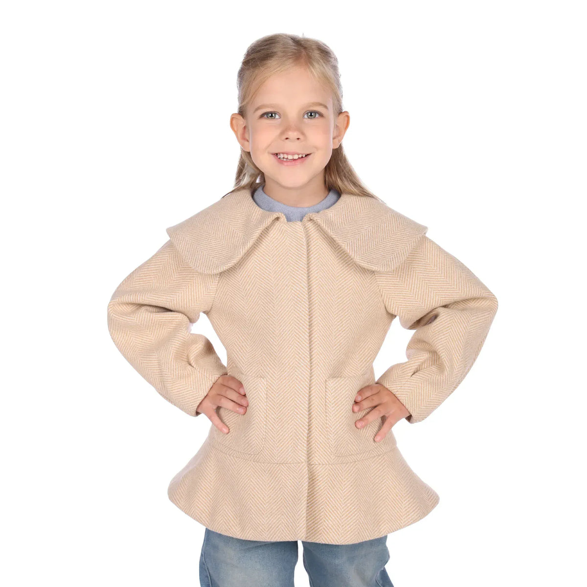 100 | 3Y Dark Beige 100 | 3Y,44,66,41,- Jacket for Girls Image