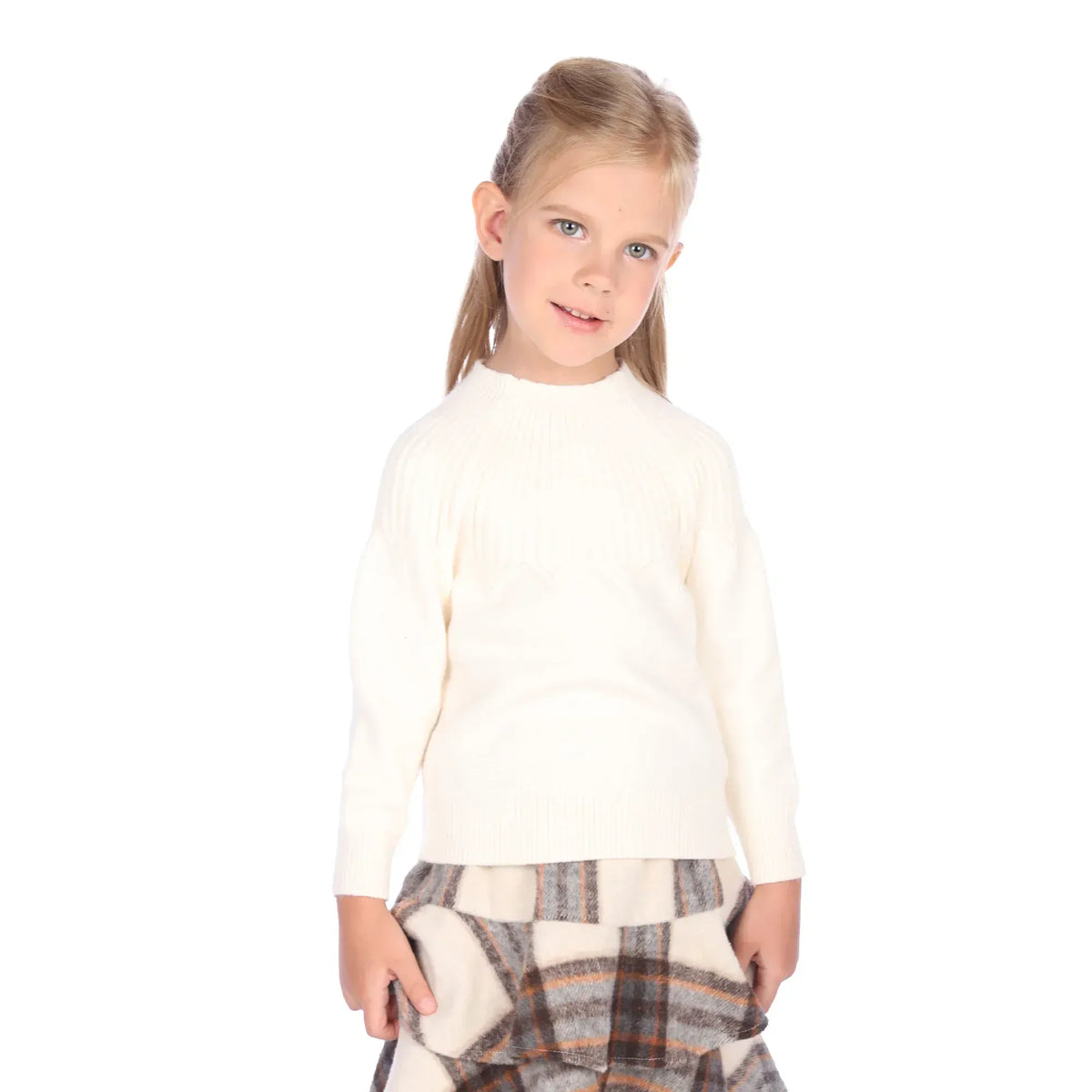 100 | 3Y Light Beige 100 | 3Y,38.5,58,40.5,- Sweater for Girls Image