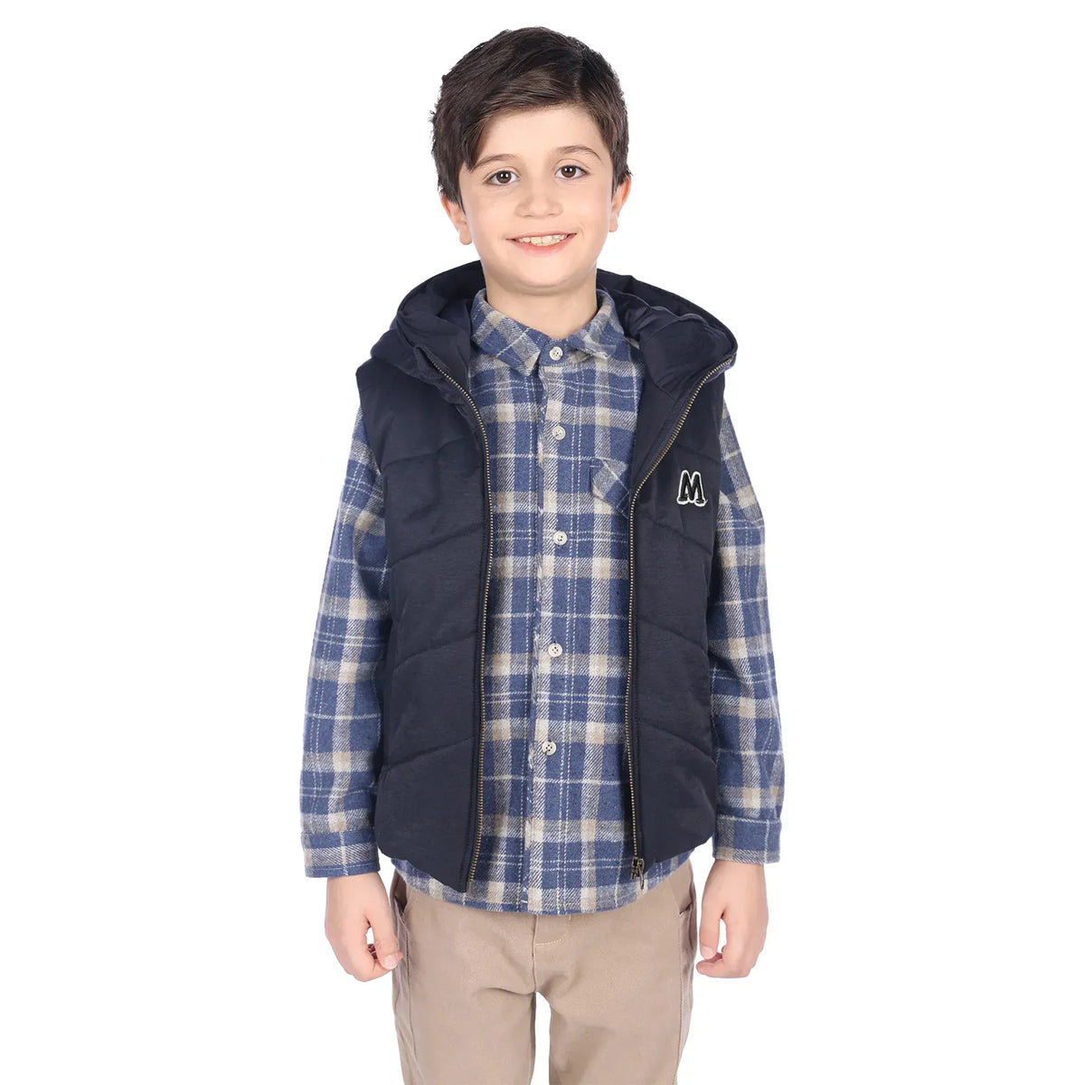 100 | 3Y Navy 100 | 3Y,38,71,-,- Waistcoat for Boys Image