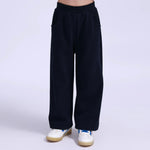 Navy Embroidery Pants for Boys Image
