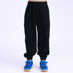 Black Plain Pants for Boys Image