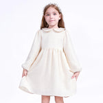 100 | 3Y Off White 100 | 3Y,57,62,36,61 Embroidery Dress for Girls Image