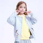 100 | 3Y Starry Blue 100 | 3Y,41,71,28.5,- Floral Jacket for Girls Image