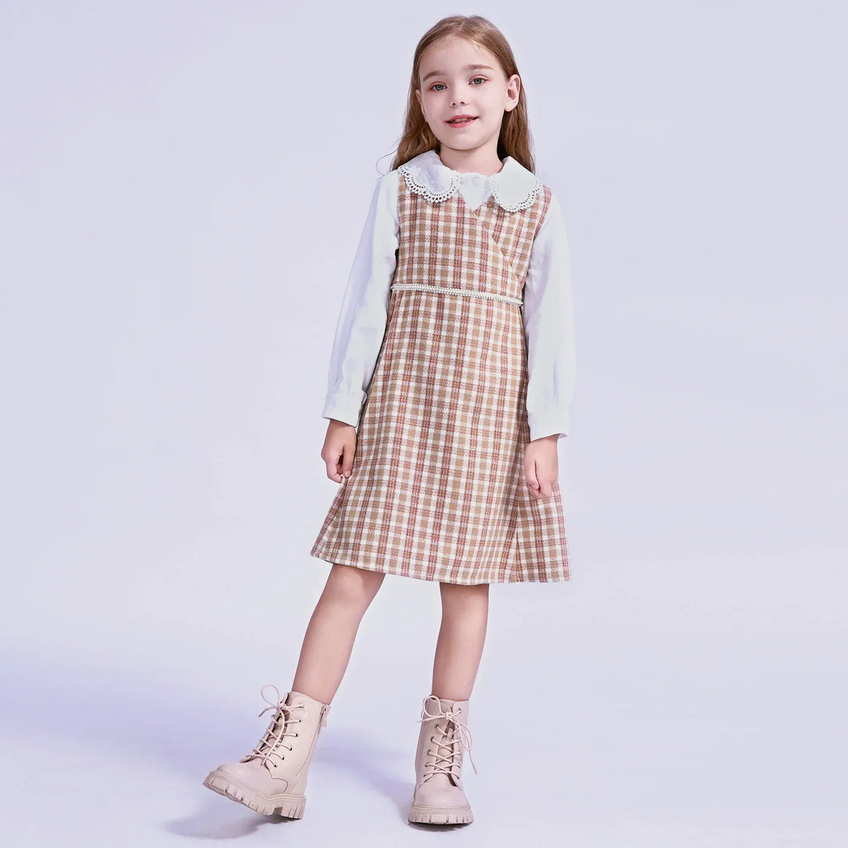 Checked Dress for Girls Image