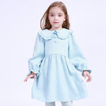 Blue Solid Dress for Girls Image