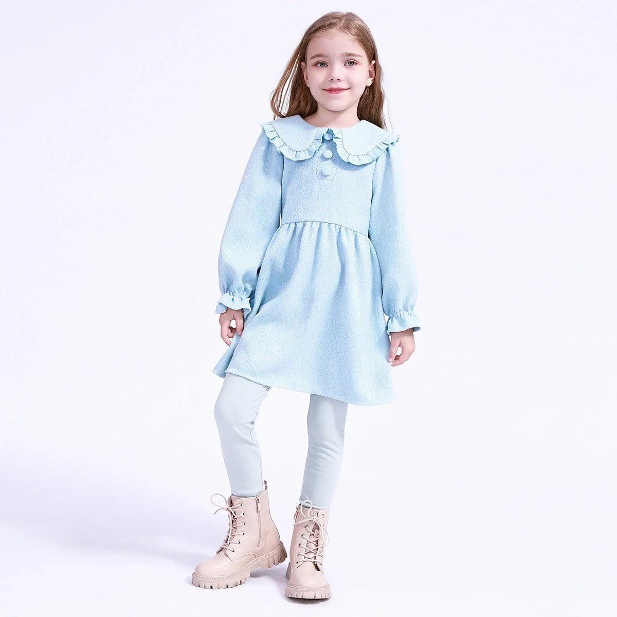 Solid Dress for Girls Image