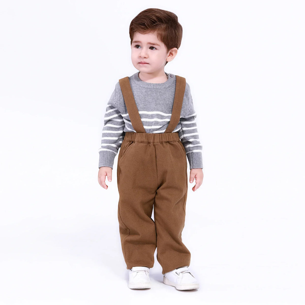62 | 3-6M Dark Camel 62 | 3-6M,37,39,- Plain Pants for Baby Boy Image