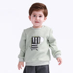 62 | 3-6M Bean Green 62 | 3-6M,31,53,24.5,- Printed Pullover for Baby Boy Image