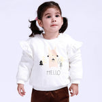 White Printed Pullover for Baby Girl Image
