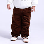 Coffee Plain Pants for Baby Girl Image