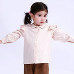 Beige Embroidery Shirt for Baby Girl Image