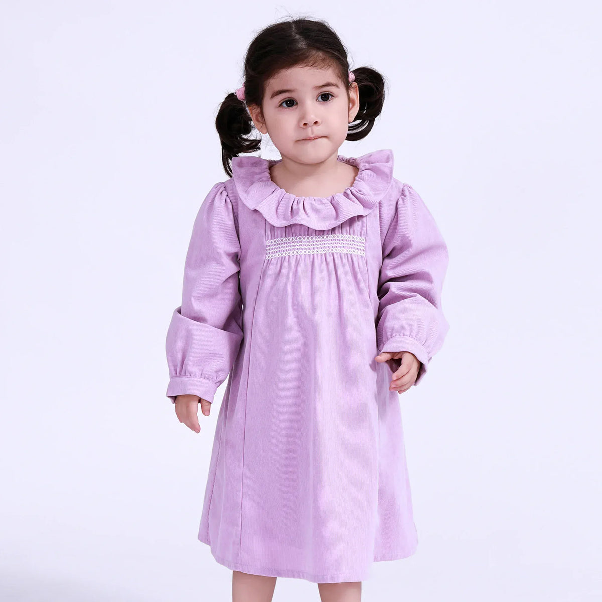 62 | 3-6M Light Purple 62 | 3-6M,47,53,27.5,- Quilting Dress for Baby Girl Image