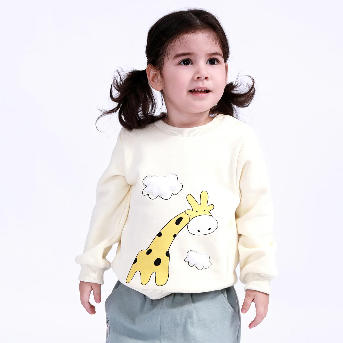 62 | 3-6M Light Yellow 62 | 3-6M,31,53,24.5,- Embroidery Pullover for Baby Girl Image