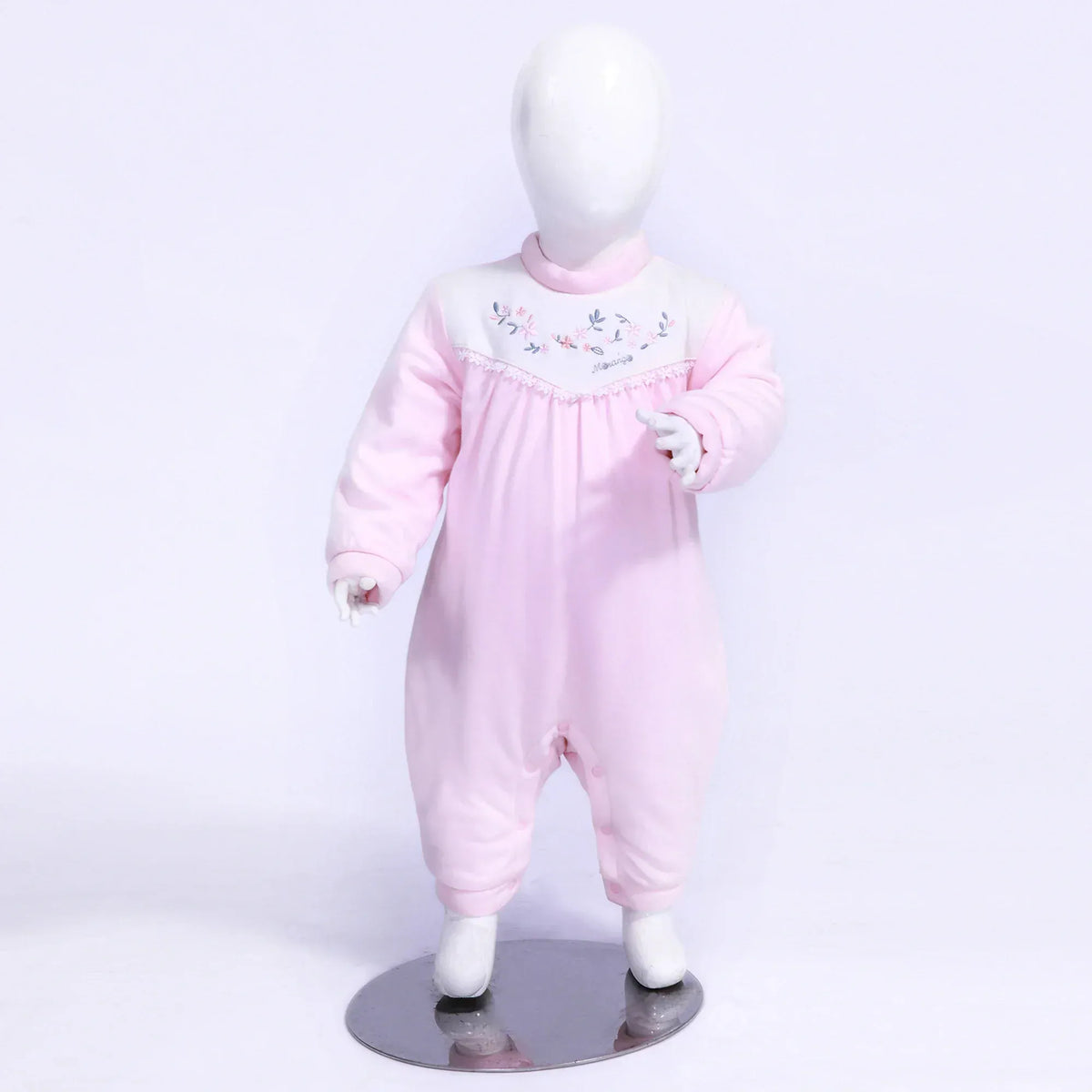 Pink Floral Romper for Baby Girl Image