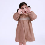 Coffee Quilting Dress for Baby Girl Image