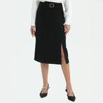 Black Plain Skirt for Women Image