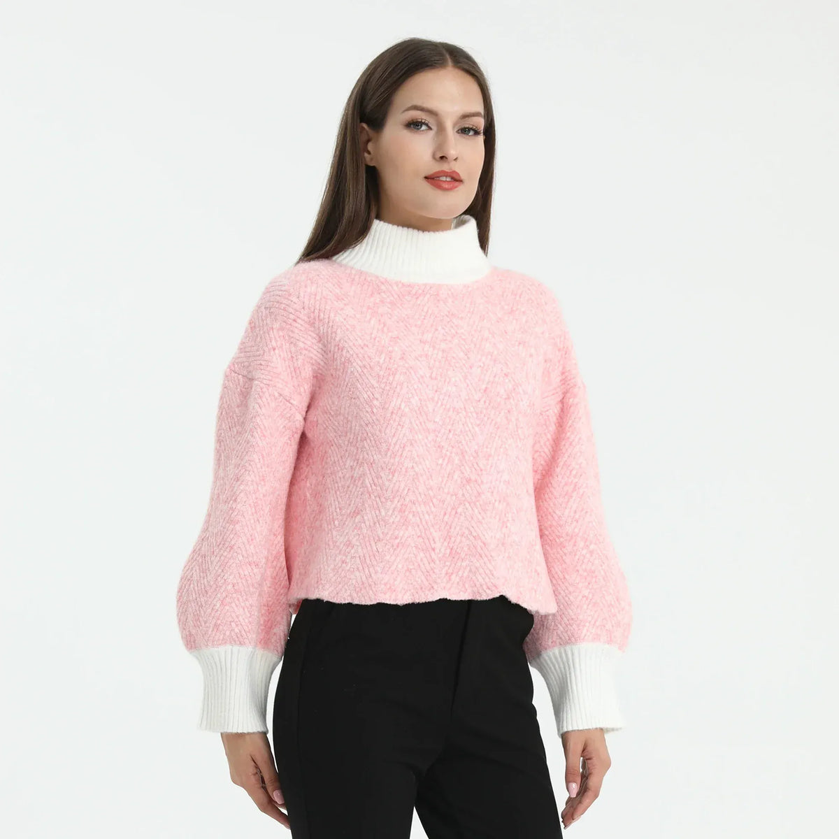 Color-Blocked Sweater for Women Image