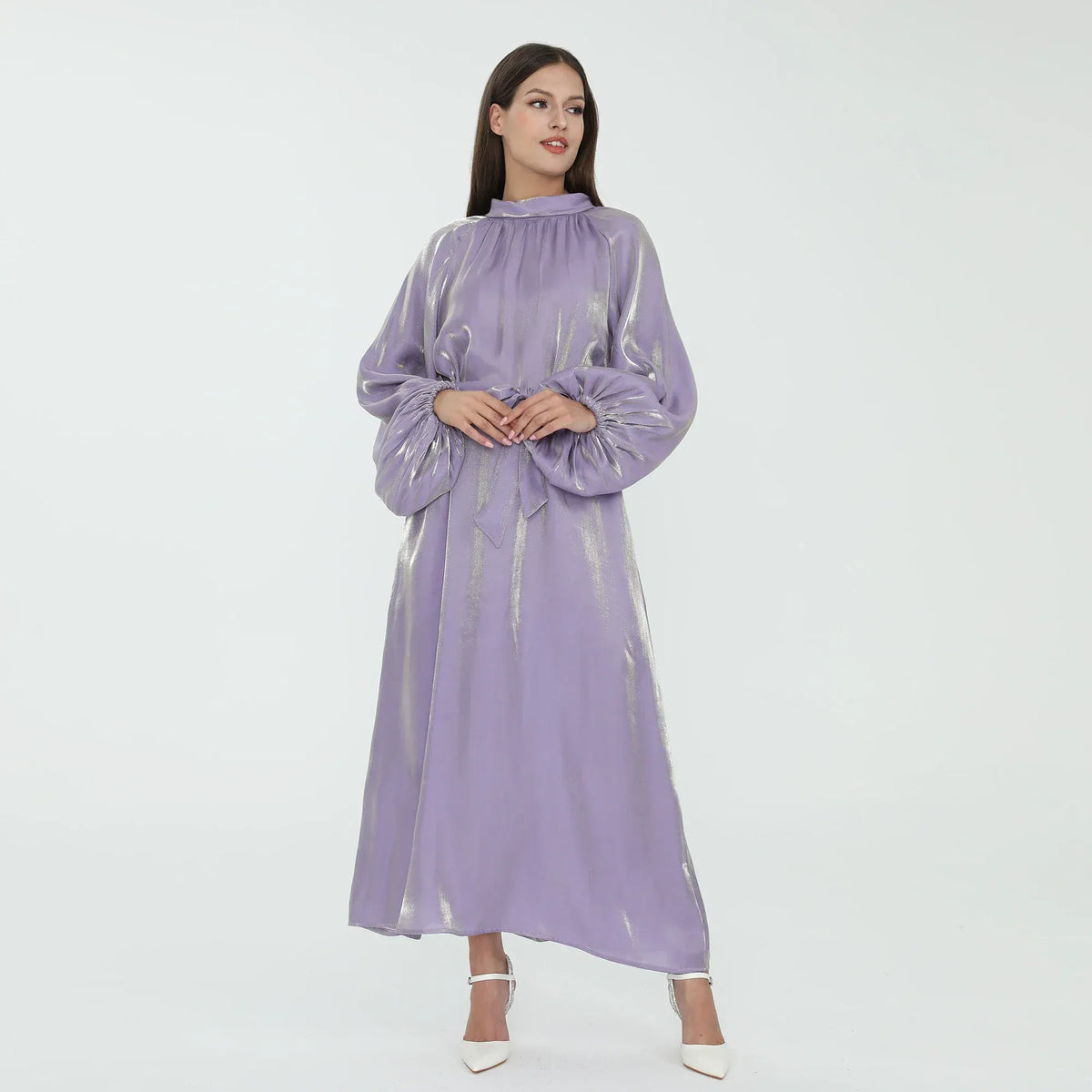 Purple Solid Dress for Women Image