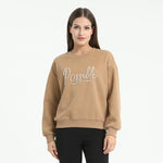 Khaki Beaded Pullover for Women Image