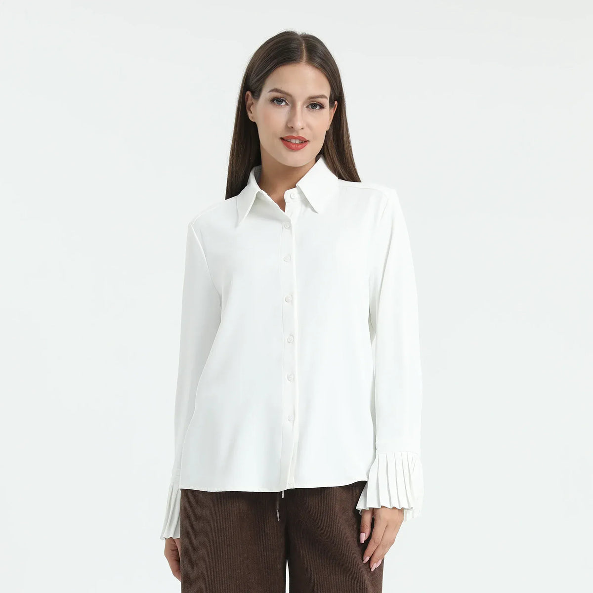 White Plain Shirt for Women Image