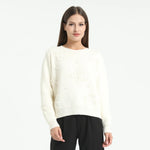 Beige Beaded Sweater for Women Image