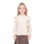 100 | 3Y Light Beige 100 | 3Y,38,58,35,- Laced Formal Shirt for Girls Image