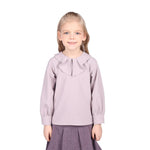 100 | 3Y Light Pink Purple 100 | 3Y,39.5,58,34.5,- Plain Formal Blouse for Girls Image