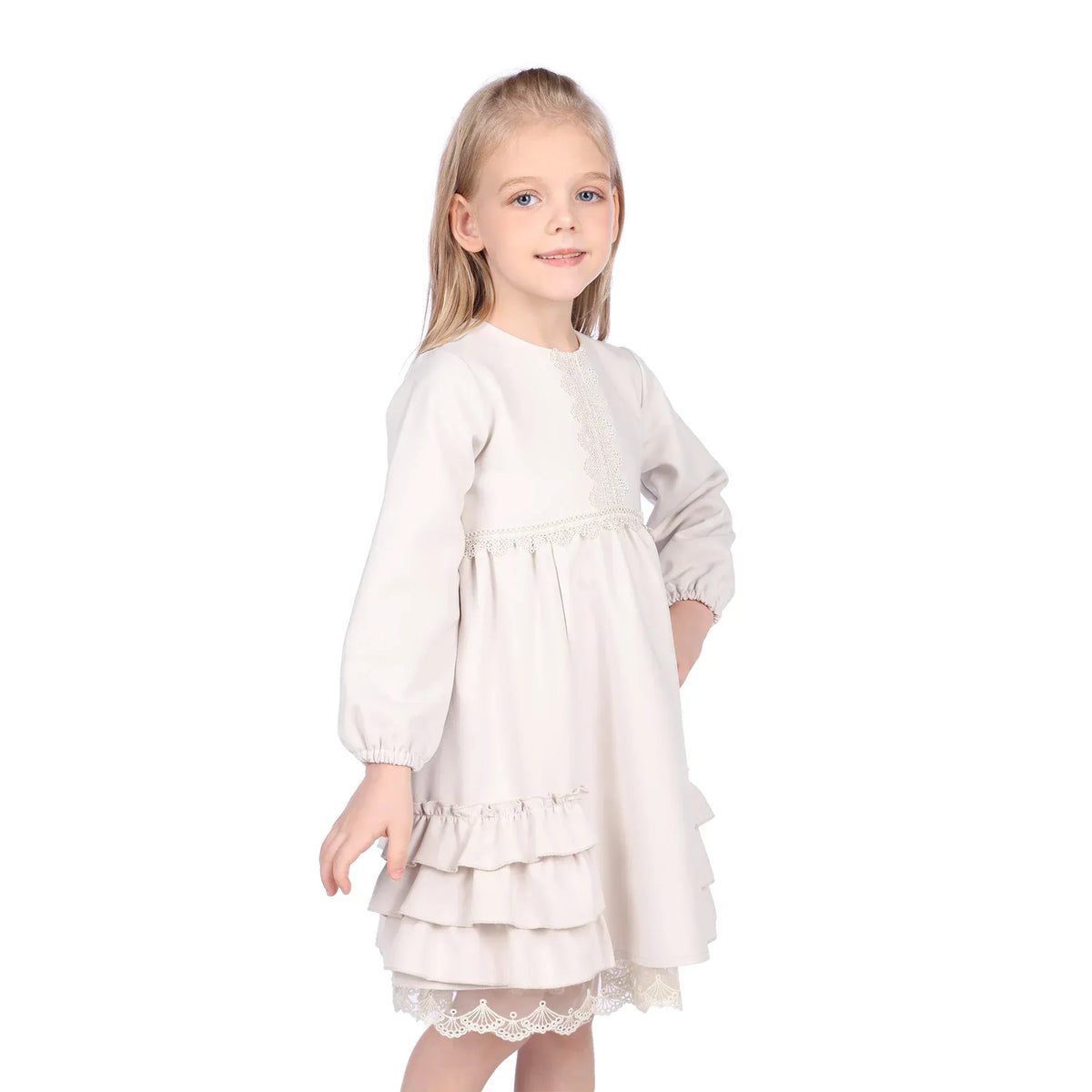 Laced Formal Dress for Girls Image