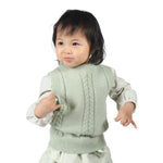 62 | 3-6M Light Green 62 | 3-6M,31,50,-,- Jacquard Formal Waistcoat for Baby Girl Image