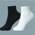 Free Dark Gray Plain,Solid Socks-2Pc for Men Image