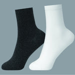 Free Dark Gray Plain,Solid Socks-2Pc for Men Image