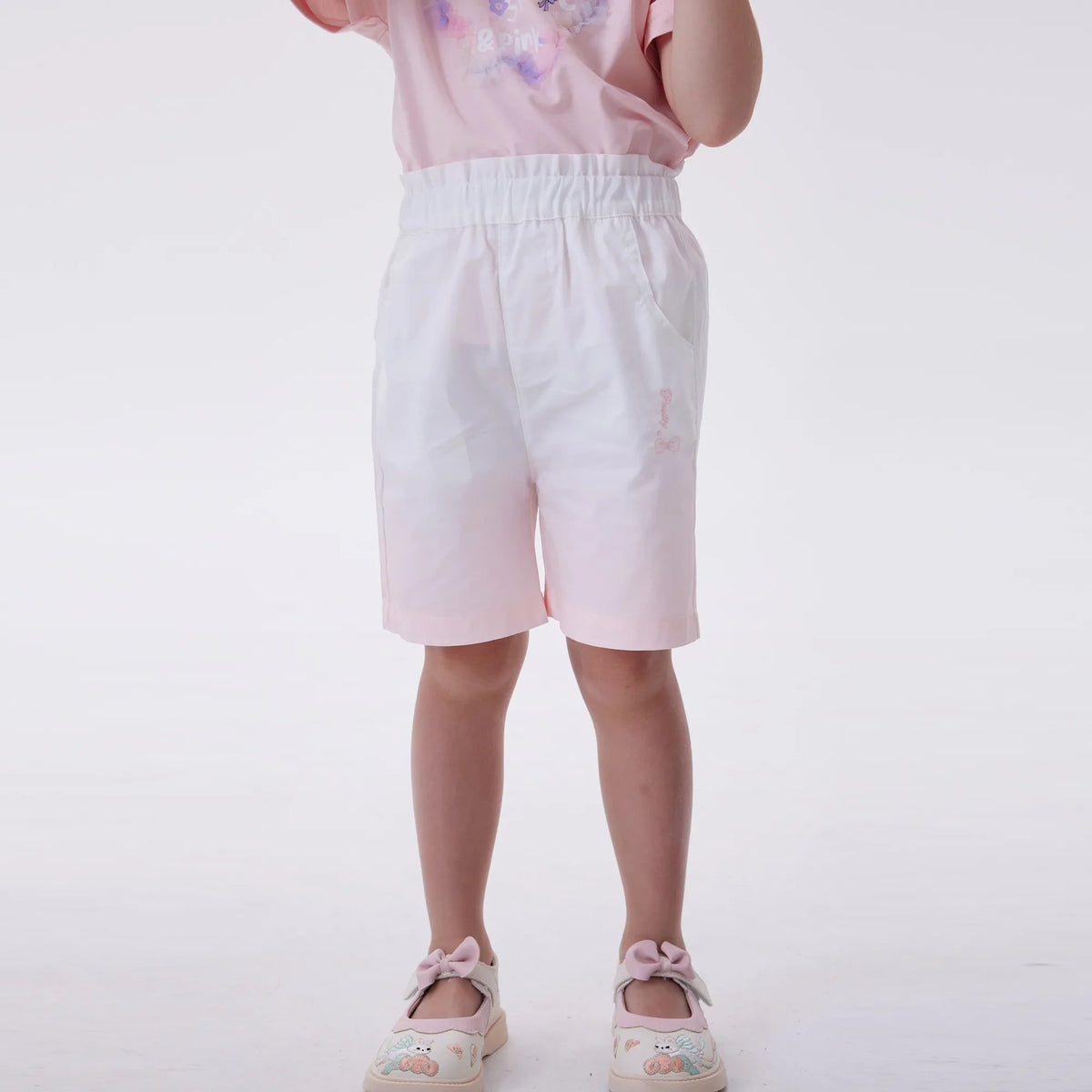 Pink Baggy Fashion Shorts For Girls Image