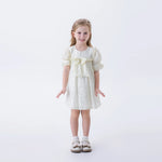Light Yellow Floral Fashion Dress For Girls Image