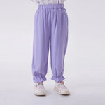 Light Purple Ankle-Tied Fashion Pants For Girls Image